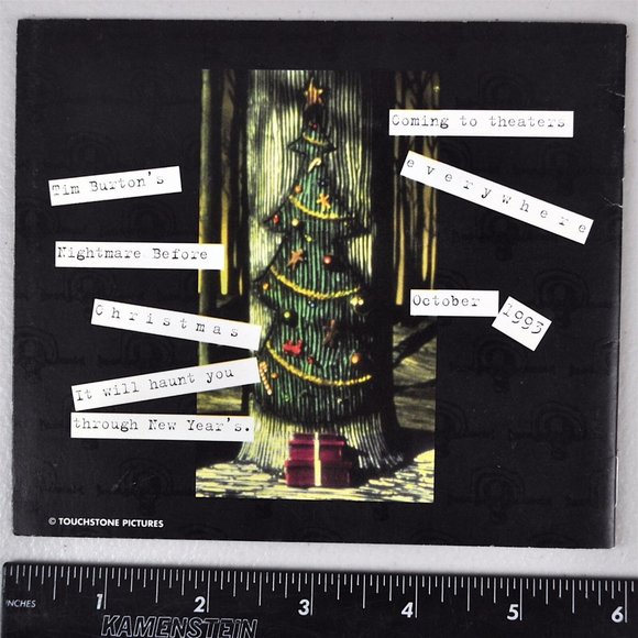 Nightmare Before Christmas Vtg Movie Promo Disney Lot Pins Button Frame Booklet - Picture 13 of 16